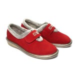 Pantoffel rood daim 6348 Nordikas